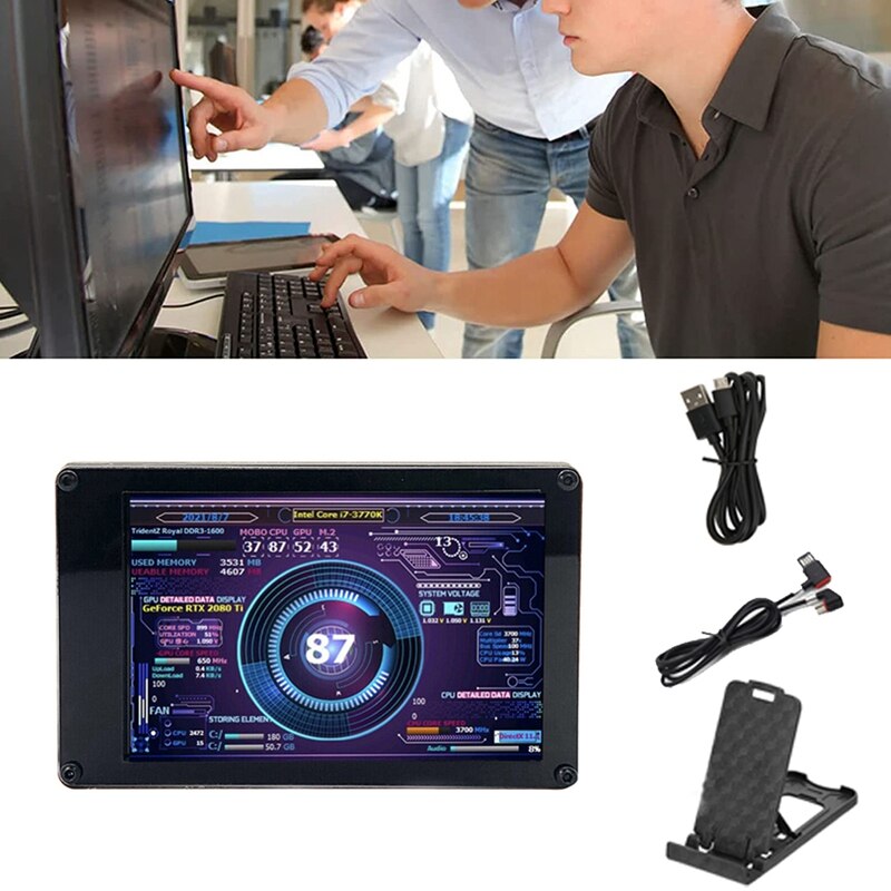 3.5 ġ AIDA64  ÷ + Ȳġ  ̺  C + 귡Ŷ ŰƮ IPS LCD 320X480 USB ǻ  ȭ